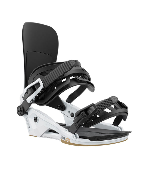 Union Atlas Pro Snowboard Bindings Men's Large US 10.5-13 Metallic White New