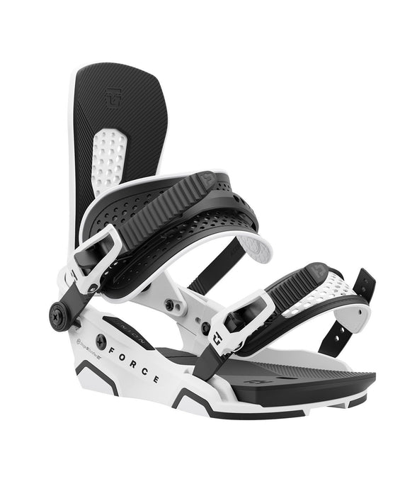 Union Force Snowboard Bindings, Mens Medium (US 8-10), White New 2025