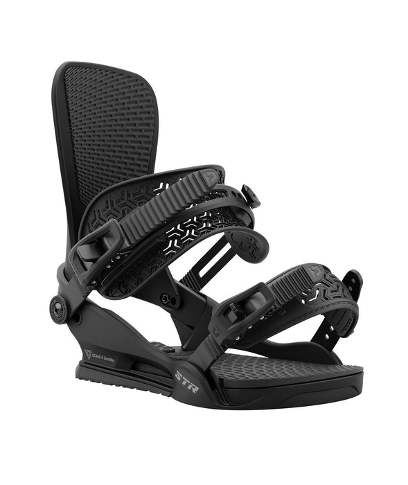 Union STR Snowboard Bindings, Men's Medium (US 8-10), Black New 2025