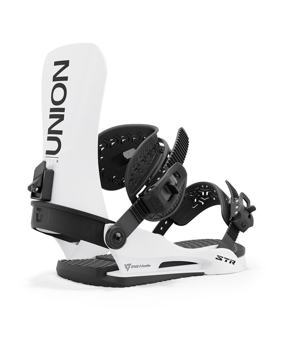 Union STR Snowboard Bindings, Men's Large (US 10.5-13), White New 2025