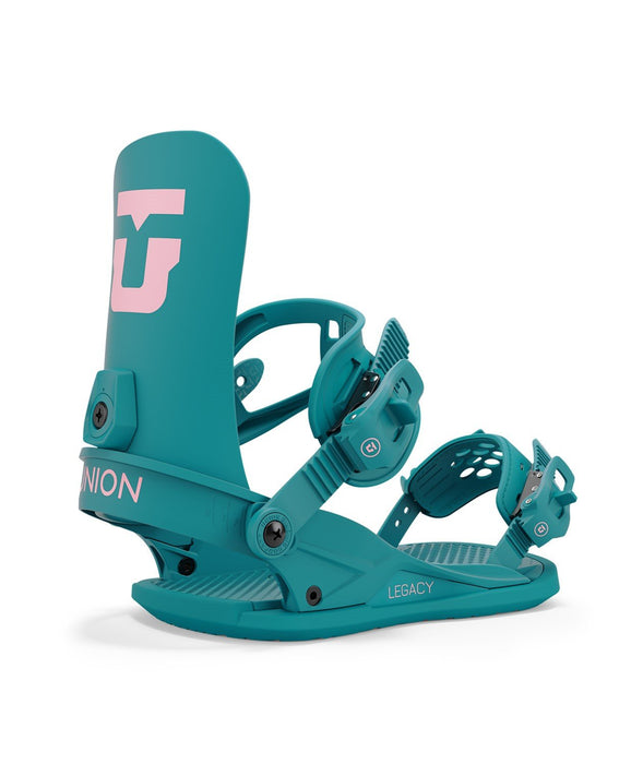 Union Legacy Snowboard Bindings Women's Large (US 9-11) Teal New 2025