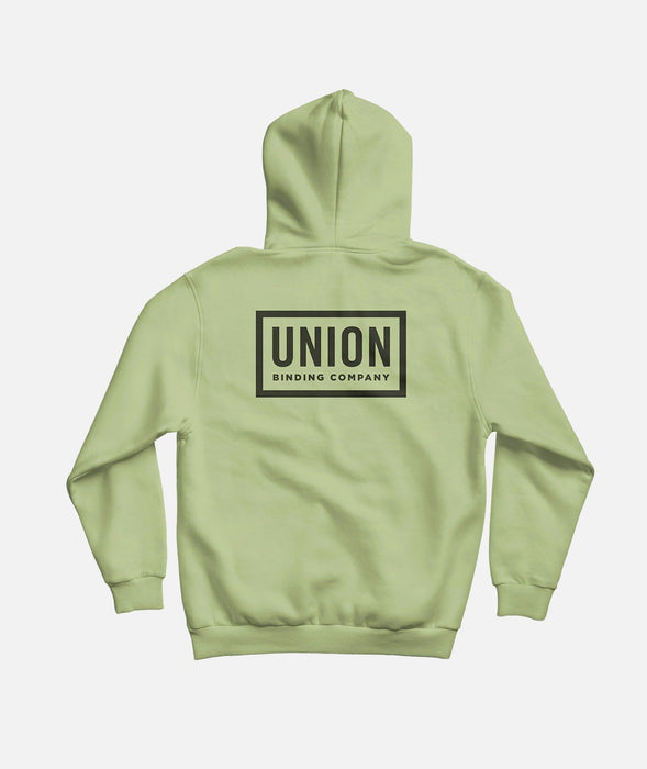 Union Binding Company Fleece Lined Team Hoodie Men's Size Medium Green New