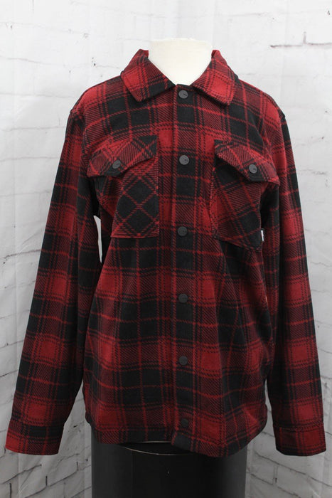 ThirtyTwo Drifter Polar Fleece Reversible Jacket, Men's Small, Black / Red