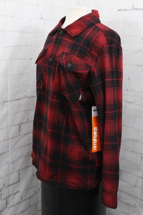 ThirtyTwo Drifter Polar Fleece Reversible Jacket, Men's Small, Black / Red