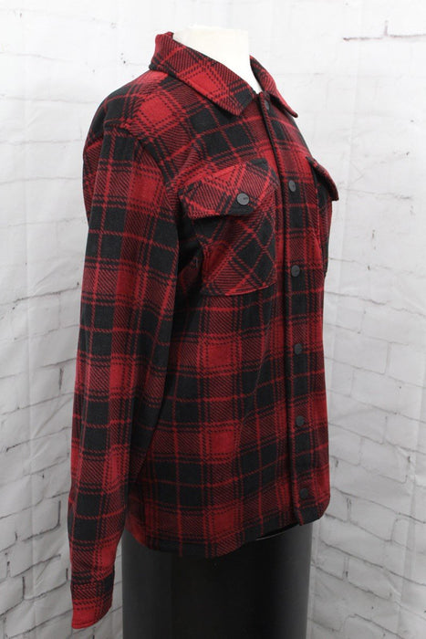 ThirtyTwo Drifter Polar Fleece Reversible Jacket, Men's Medium, Black / Red