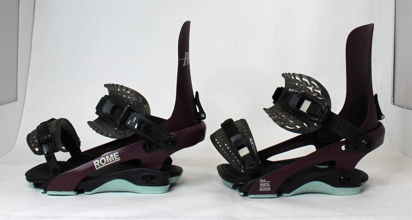 Rome Brass Snowboard Bindings, Small (Women's US 6.5 - 8.5), Plum 2025 Demo