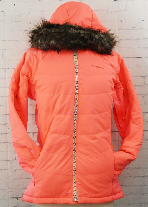 O'Neill Rideable Down Snowboard Jacket, Women's Medium, Neon Tangerine