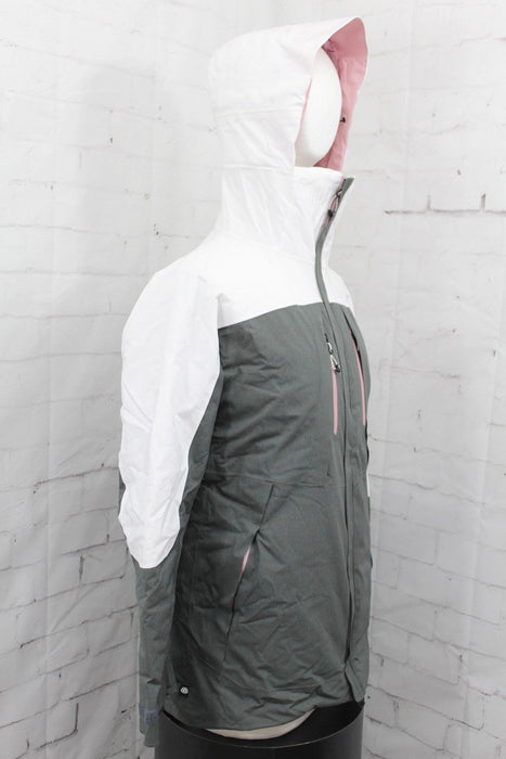 686 GLCR Hydrastash Insulated Snowboard Jacket Womens Small Charcoal / White New