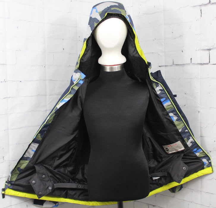 686 Scout Insulated Snow Jacket Boy's Youth Medium (12) Navy Colorblock