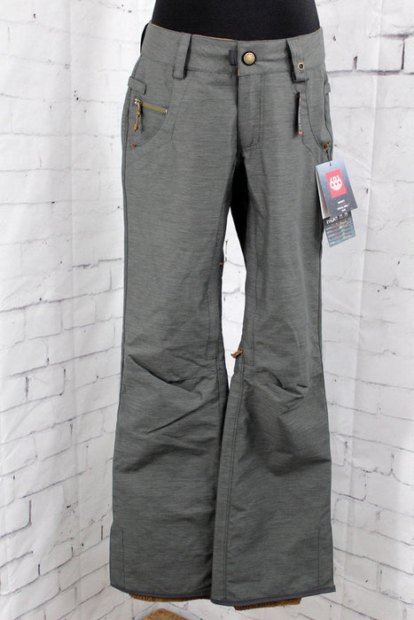 686 Crystal Snowboard Shell Pants, Women's Large, Charcoal Heather Gray