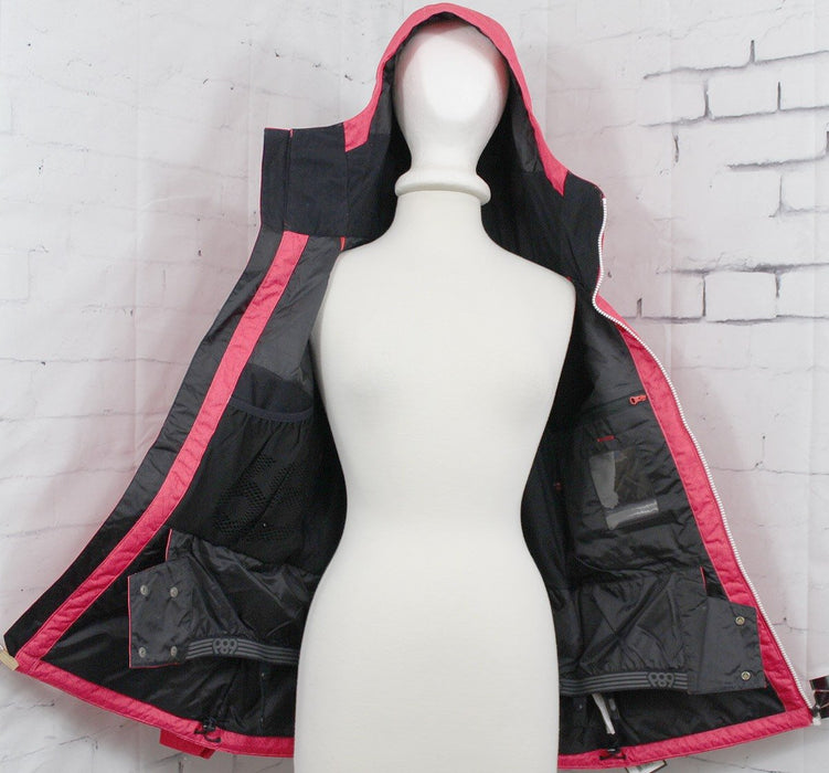 686 Athena Insulated Snowboard Jacket Women's Small Azalea Netting New