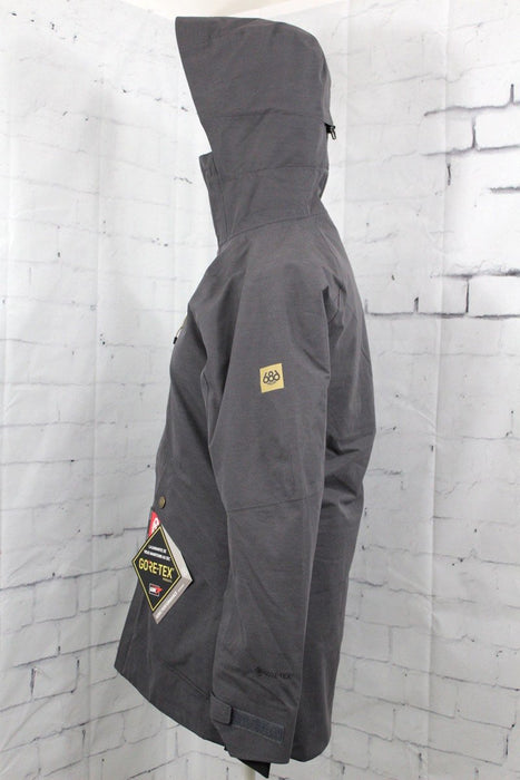 686 GLCR GoreTex Moonlight Insulated Snow Jacket Women's Small Charcoal