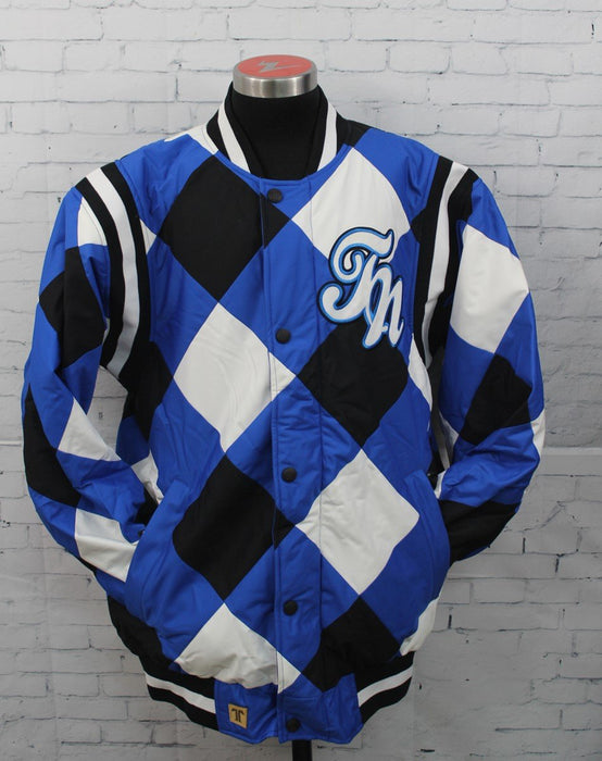 Technine Diamond Insulated Baseball Jacket Mens Medium Blue New