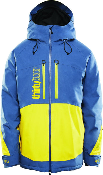 Thirtytwo Lashed Insulated Snowboard Jacket Men's Large Blue / Yellow X Stevens