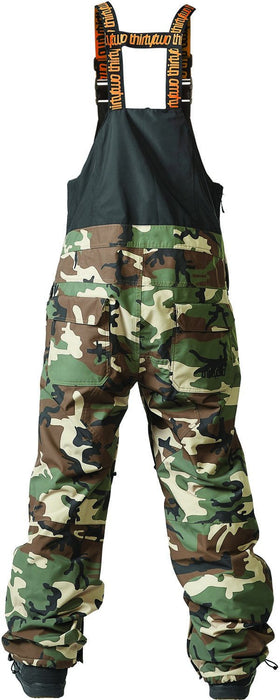 Thirtytwo Basement Bib Shell Snowboard Pants, Mens Large, Black / Camo New