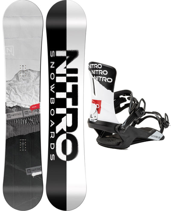 Nitro Prime Raw Men's Snowboard 152 cm With Nitro Rambler Bindings New 2025