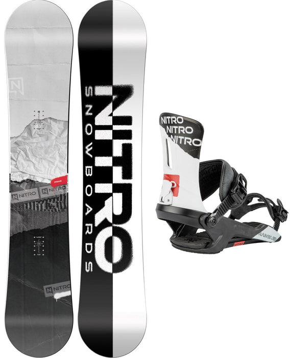 Nitro Prime Raw Men's Snowboard 152 cm With Nitro Rambler Bindings New 2025