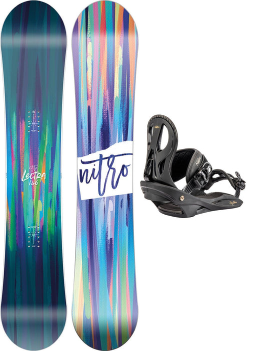 Nitro Lectra Brush Women's Snowboard 142 cm with Rythm Bindings and Bag New