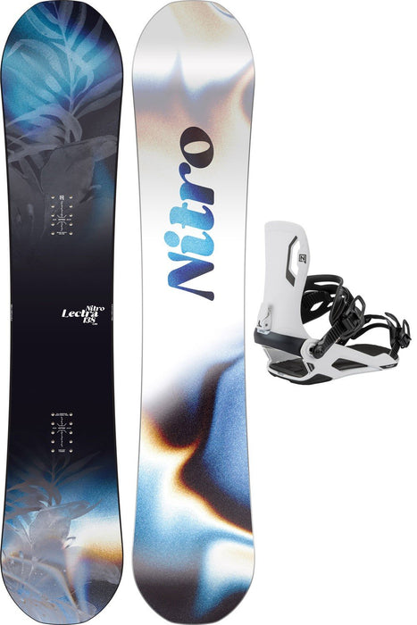 Nitro Lectra Leaf Cam-Out Women's Snowboard 138 cm with Talent Bindings and Bag