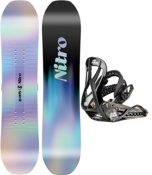 Nitro Spirit Girls Snowboard 86 cm with Micro Charger Bindings Black New 2025