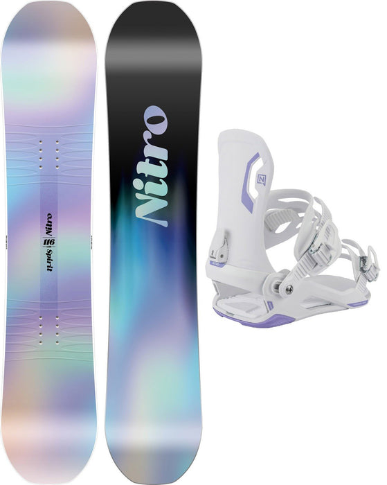 Nitro Spirit Girls Snowboard 116 cm with Mini Charger Bindings Black New 2026
