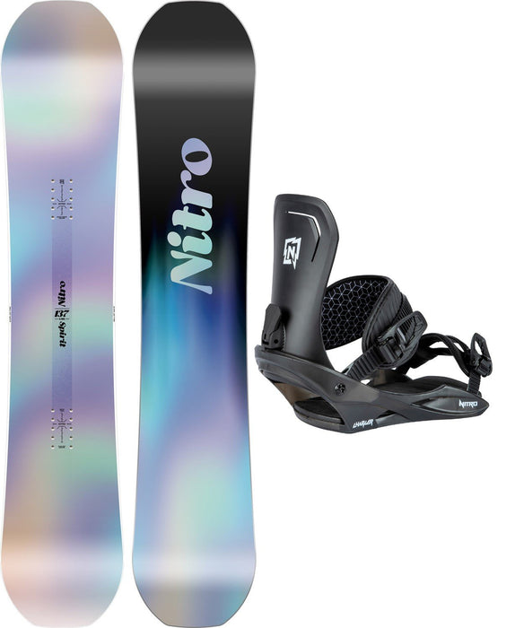 Nitro Spirit Girls Snowboard 137 cm with Charger Bindings Black New 2025