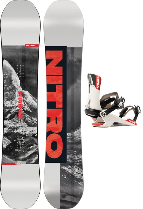 Nitro Prime Raw Men's Snowboard 152 cm + Nitro Rambler Bindings New 2027