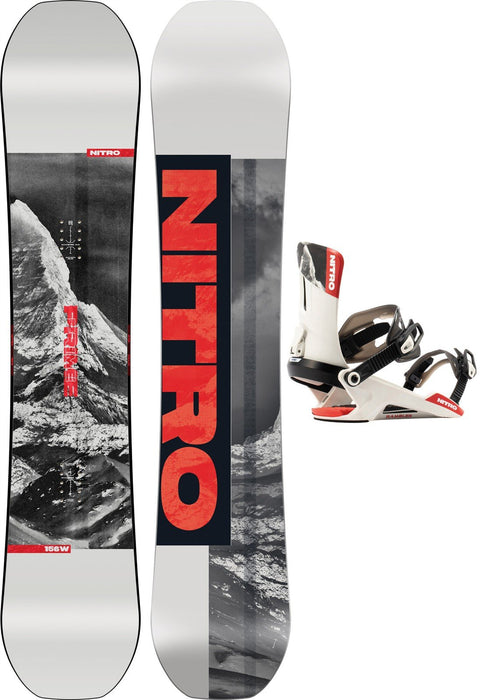 Nitro Prime Raw Wide Men's Snowboard 156 cm + Nitro Rambler Bindings New 2027