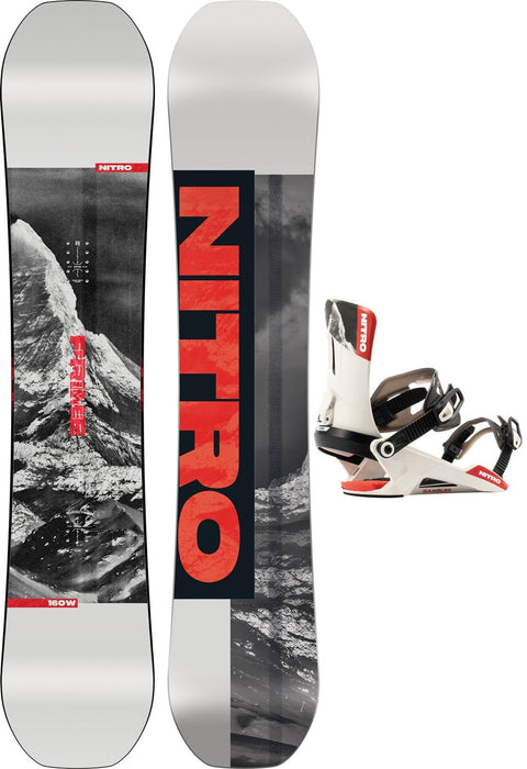 Nitro Prime Raw Wide Men's Snowboard 160 cm + Nitro Rambler Bindings New 2027