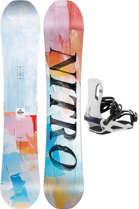 Nitro Lectra Abstract Women's Snowboard 142 cm with Talent Bindings and Bag 2026