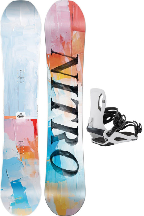 Nitro Lectra Abstract Women's Snowboard 146 cm with Talent Bindings and Bag 2026