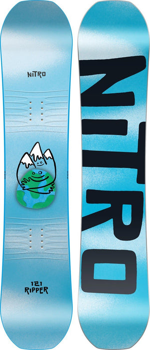 Nitro Ripper Boys Kids Snowboard 121cm with Black Charger Mini Bindings New 2027