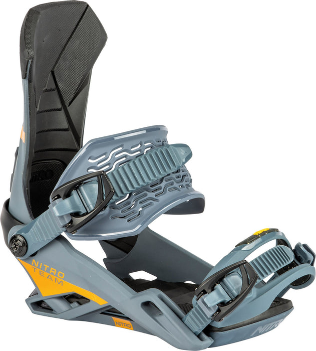 Nitro Team Snowboard Bindings Large (US Men's 11-14) Gunmetal New 2024