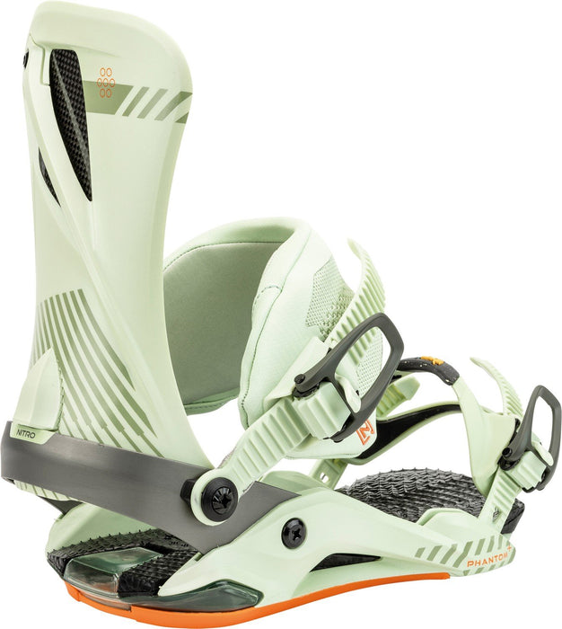 Nitro Phantom+ Snowboard Bindings Men's Medium (US 7-10.5) Soft Lime New 2025