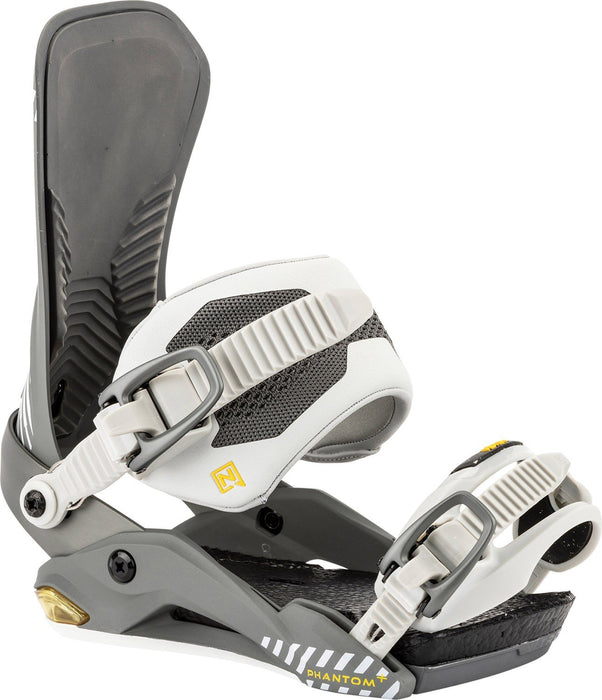 Nitro Phantom+ Snowboard Bindings Men's Large (US 11-14) Tech Grey New 2026