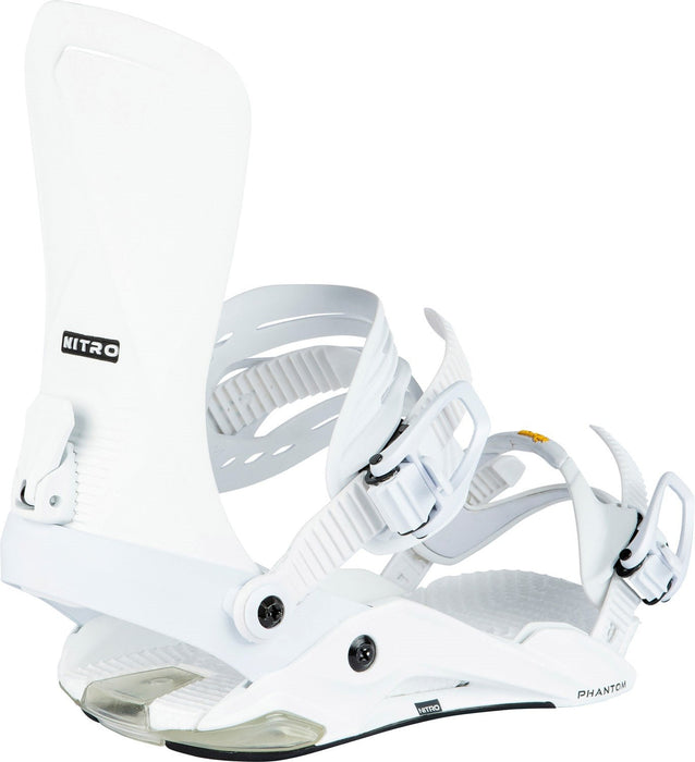 Nitro Phantom Snowboard Bindings Medium (US Men's 7 - 10.5) White New 2024