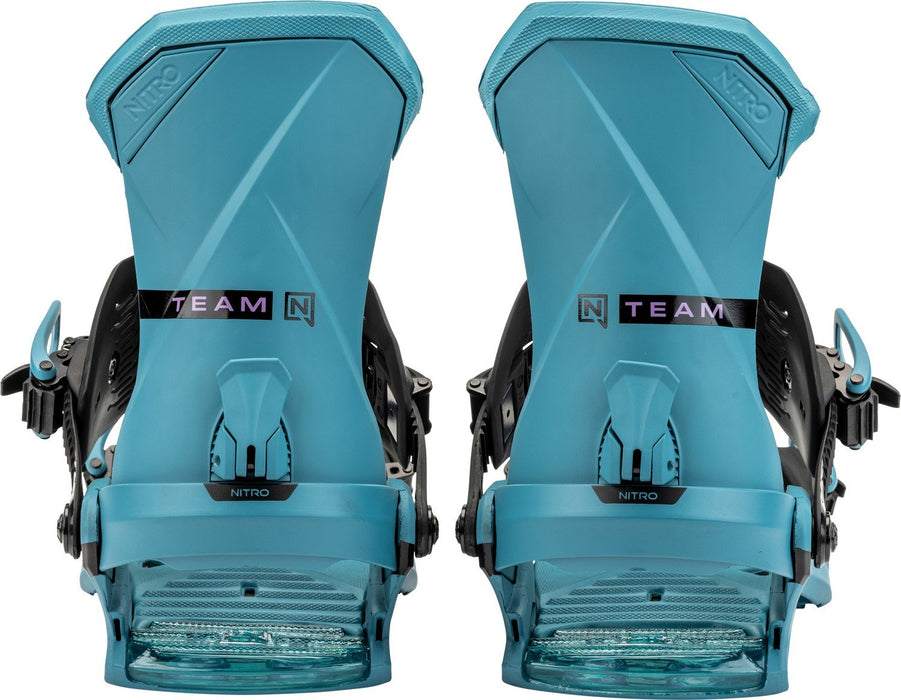 Nitro Team Snowboard Bindings Medium (US Men's 7-10.5) Turquoise New 2025