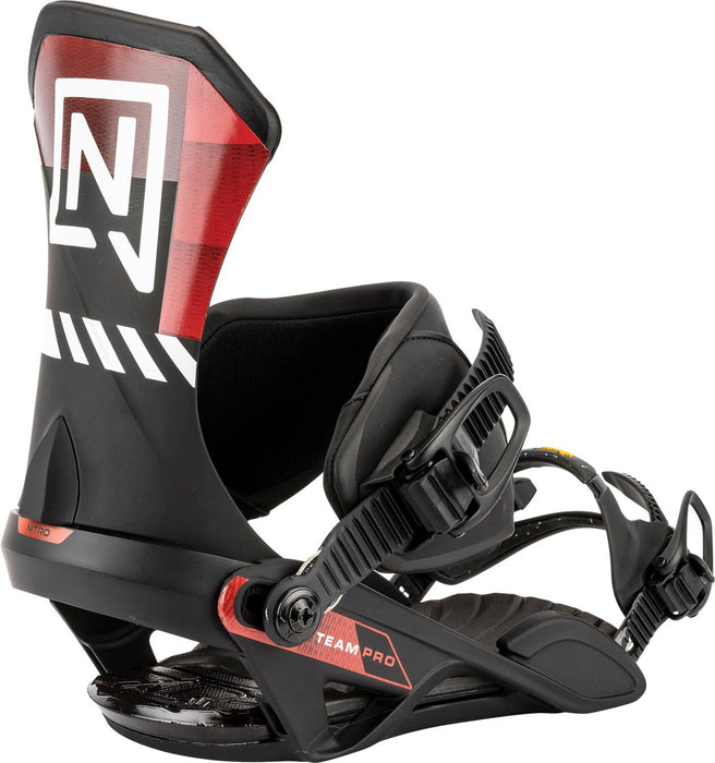 Nitro Team Pro Snowboard Bindings Large (US Men's 11-14) Black Red New 2026