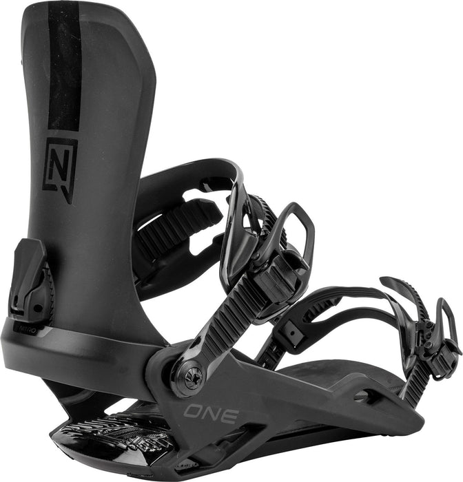 Nitro One Snowboard Bindings Men's Medium (US 7-10.5) Ultra Black New 2025