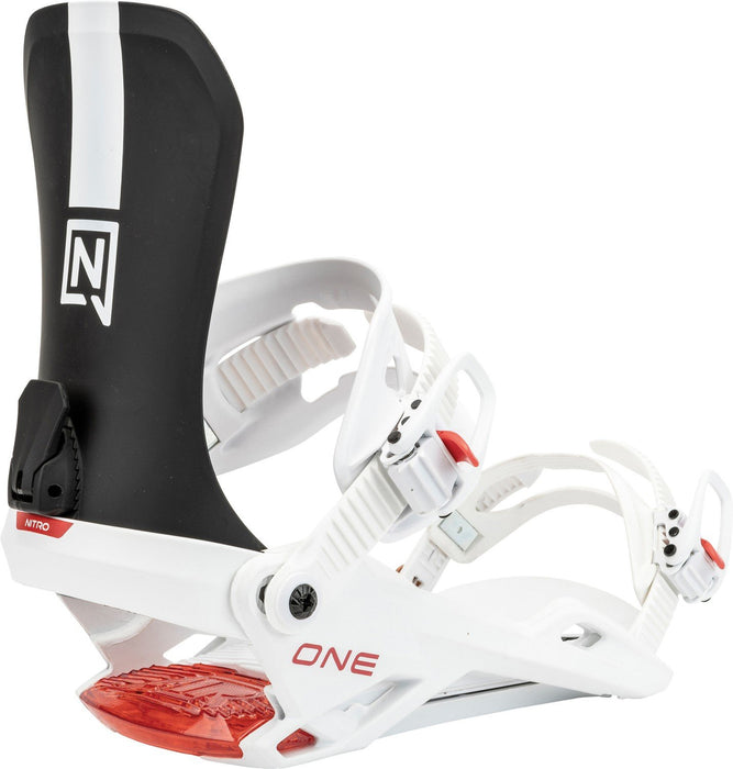 Nitro One Snowboard Bindings Men's Medium (US 7-10.5) Black White Red New 2025