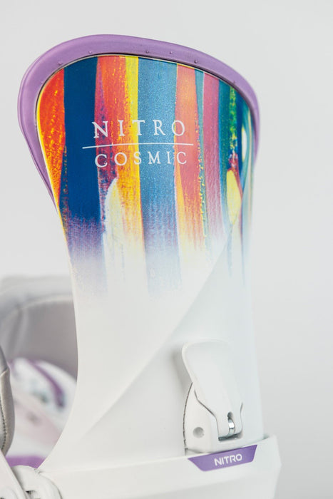 Nitro Cosmic Snowboard Bindings Women's Small Medium US 5.5-10.5 White Brush New