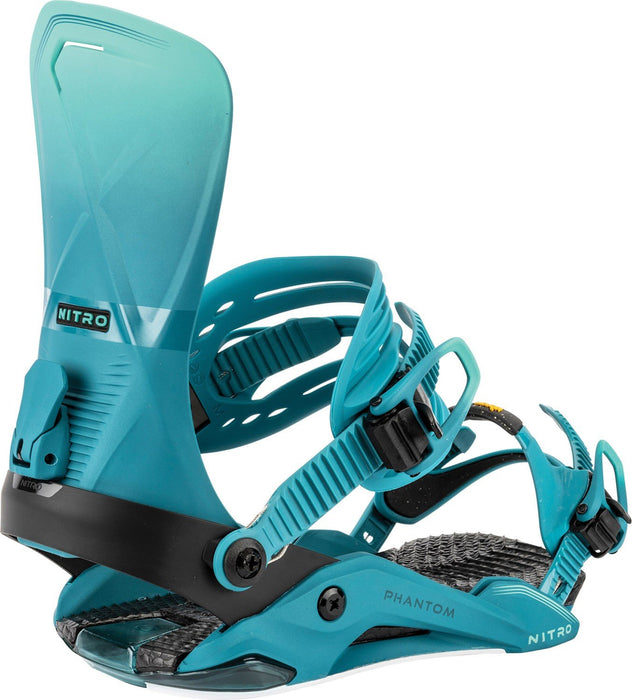 Nitro Phantom Snowboard Bindings Men's Large (US 11-14) Aqua Fade New 2026