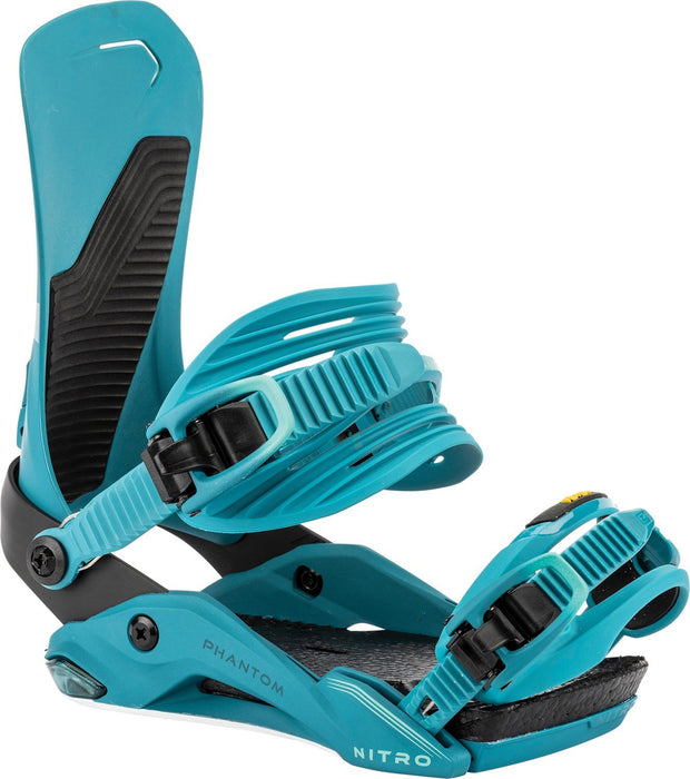 Nitro Phantom Snowboard Bindings Men's Large (US 11-14) Aqua Fade New 2026