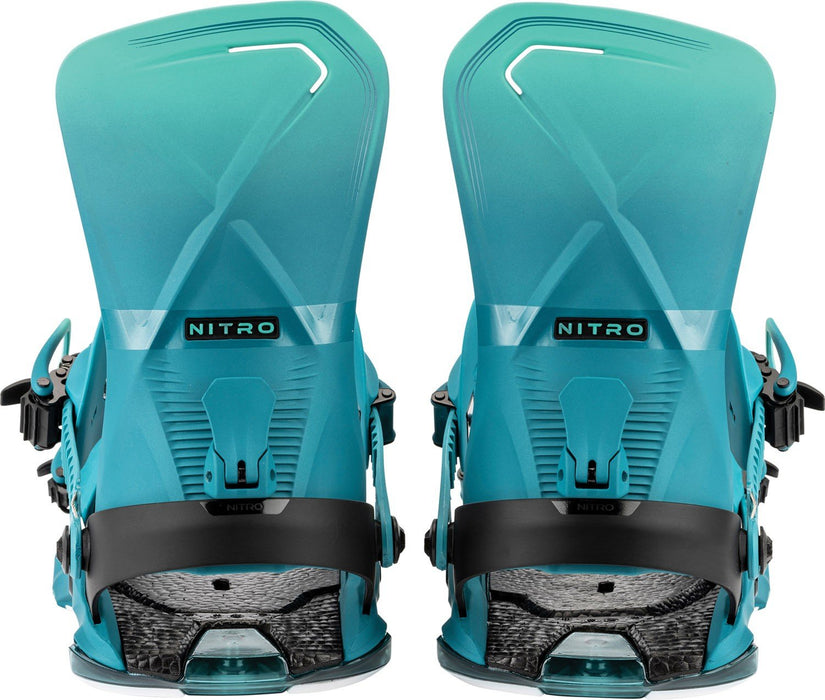 Nitro Phantom Snowboard Bindings Men's Large (US 11-14) Aqua Fade New 2026