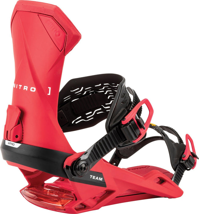 Nitro Team Snowboard Bindings Medium (US Men's 7-10.5) Vivid Red New 2026