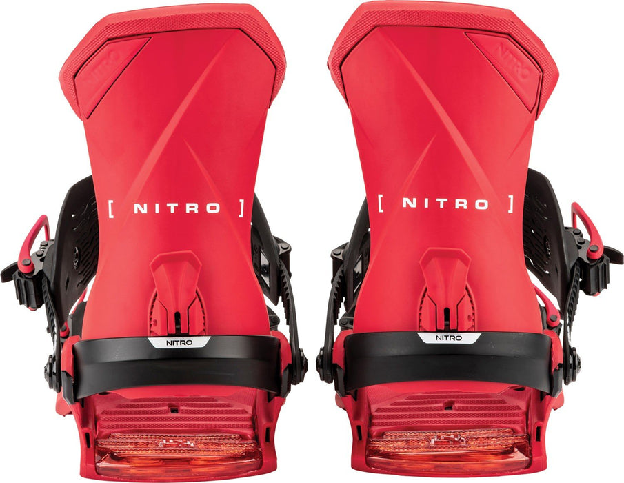 Nitro Team Snowboard Bindings Medium (US Men's 7-10.5) Vivid Red New 2026