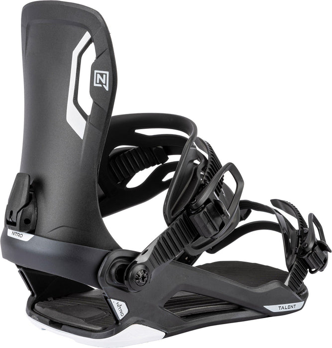 Nitro Talent Snowboard Bindings Unisex Small Fits Mens (US 3-6.5) Black New 2026
