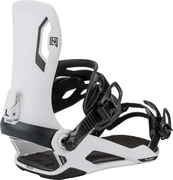 Nitro Talent Snowboard Bindings Unisex Medium Fits Men's (US 7-10.5) White 2026