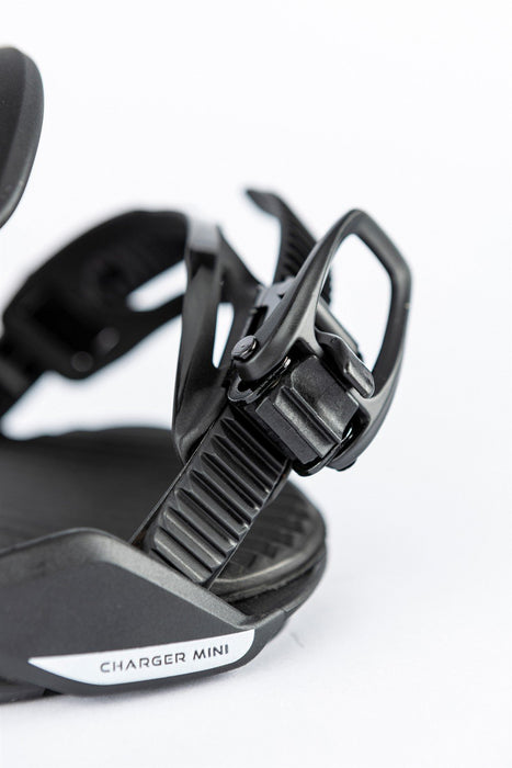 Nitro Charger Mini Youth Snowboard Bindings Small (US Kids 3 - 6.5) Black New