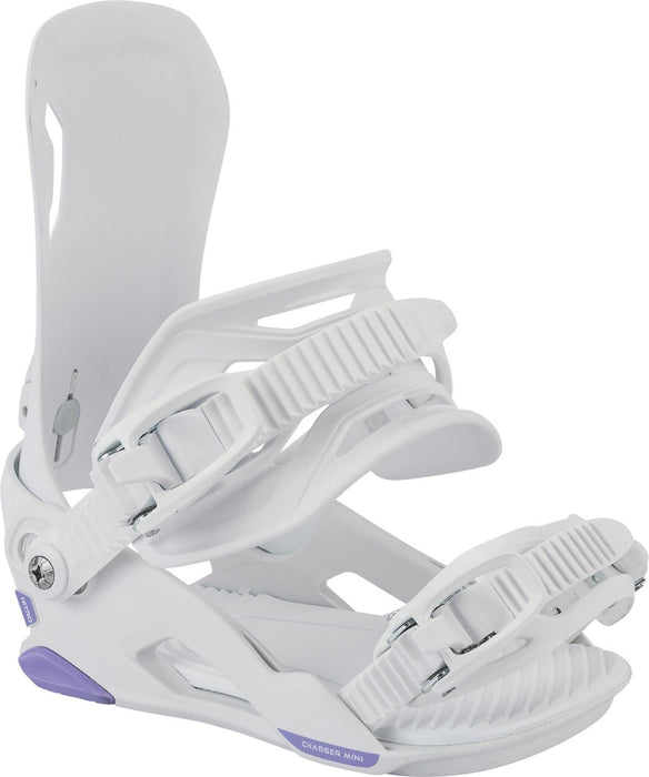 Nitro Charger Mini Youth Snowboard Bindings Small (US Kids 3 - 6.5) White New